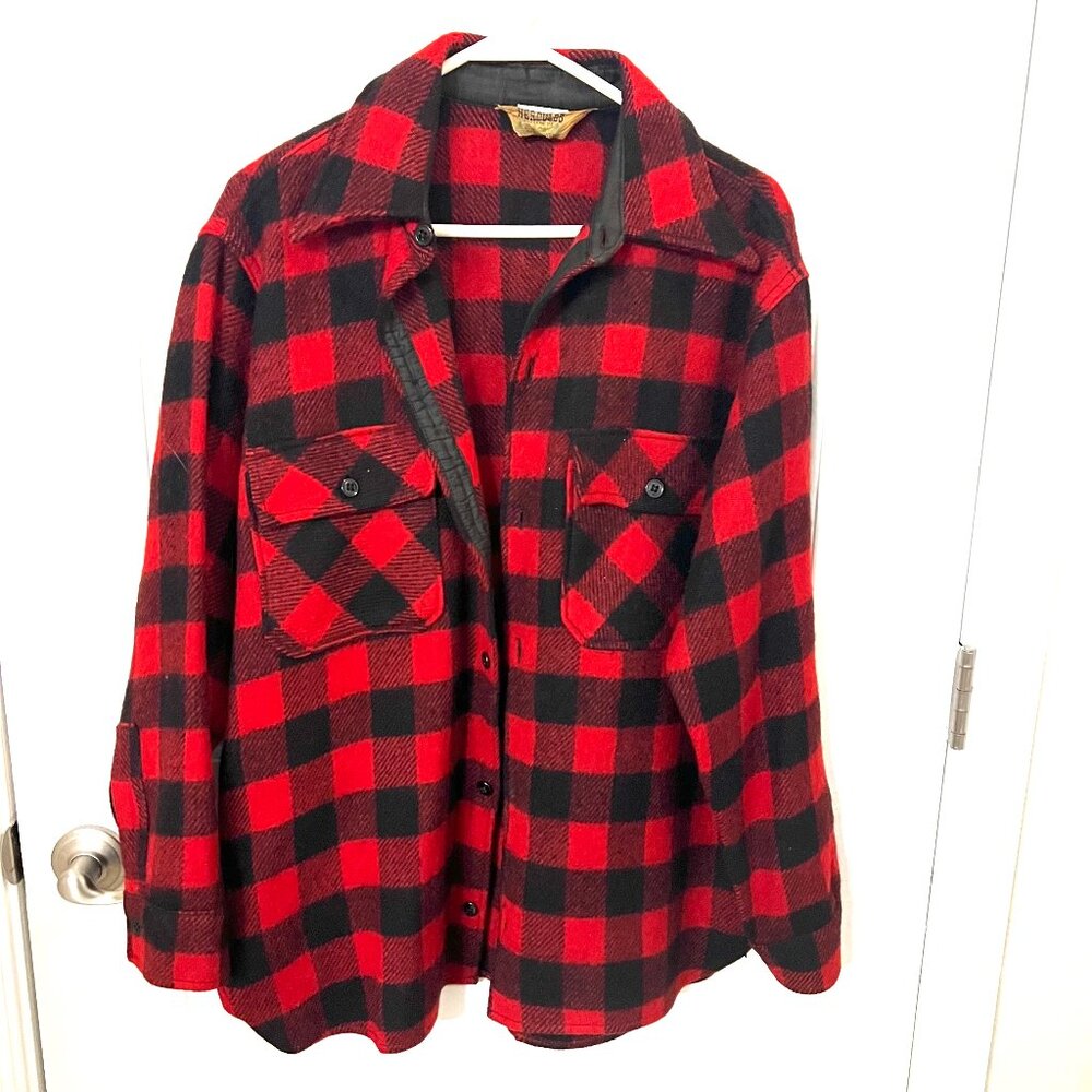 Rare Hercules Sears Red and Black Wool Work Jacket